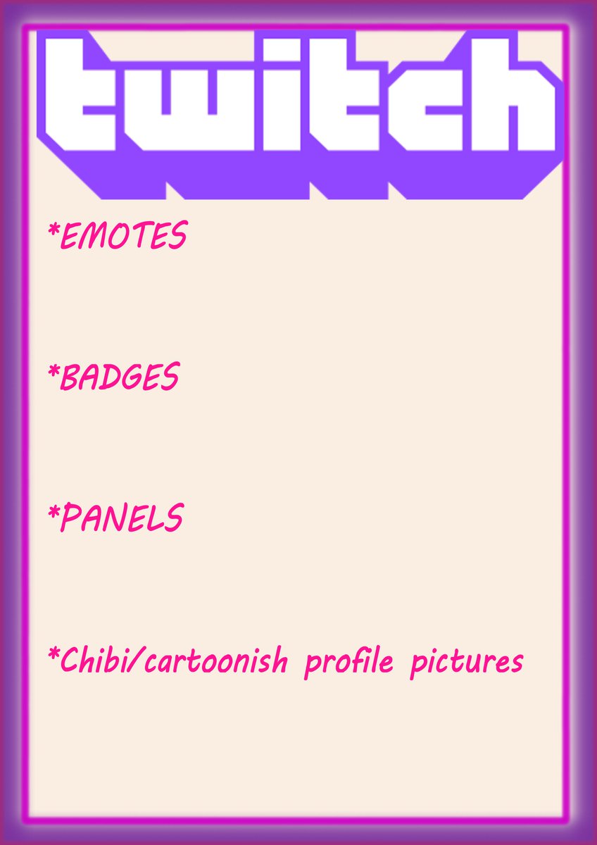 Baby666J's tweet photo. *New thing*
#streamers From now on, you can get your fully custom designed #emotes #badges and more! DM me for more info! Discount on 3+ emotes/badges!

Feel free to share 💗💞🌺

#twitchstreamer #twitch #twitchaffiliate #customemotes #commissions #cute #chibi https://t.co/HCDSsgYK7T