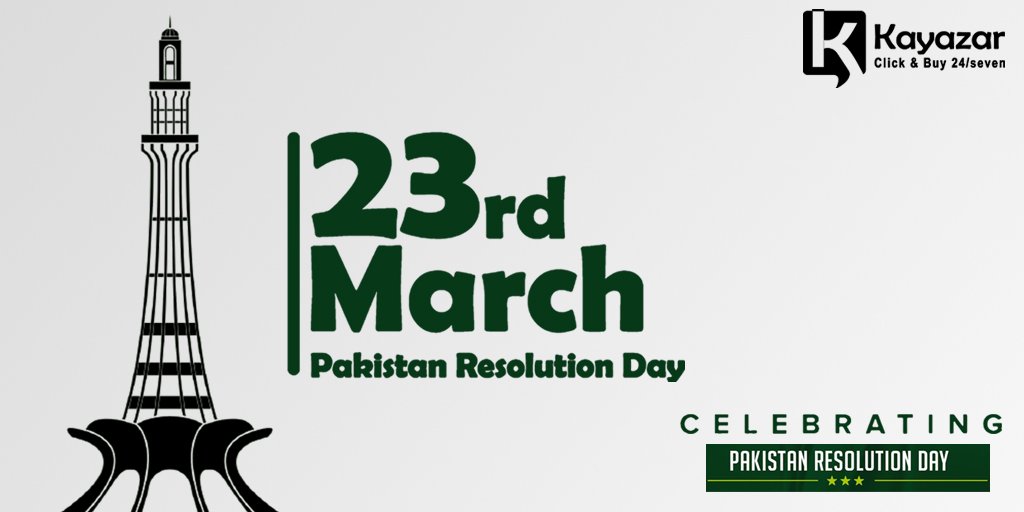 Kayazaronline's tweet photo. "Happy Resolution Day"
We are from lahore radio station,
 "Aap ko Pakistan Mubarak ho"

Pakistan Zindabad
Kayazar E-commerce Store

#23rdmarch
#Pakistan
#pakistanzindabad
#pakistanzindabad🇵🇰
#kayazar
#kayazaronline
#karachi
#resolutionday
#23rdmarch1940 https://t.co/dE9XIujFCe