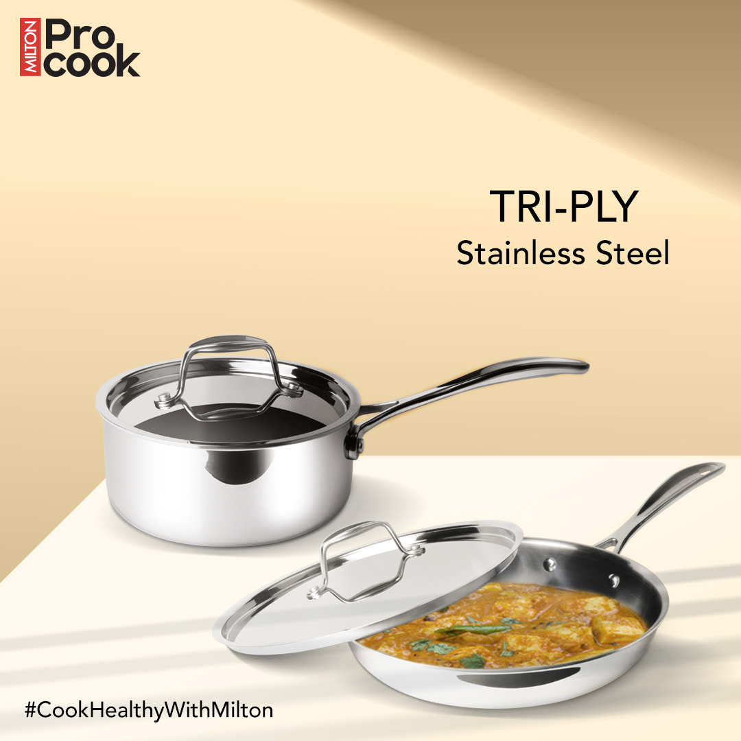 MiltonHomewares's tweet photo. Crafted using select materials, curated to cook your nutritious meals, Milton ProCook brings health home.
To know more, visit https://t.co/X2c84XbUgN or call at +91-7506368808
#MiltonProCook #CookHealthyWithMilton #TriPly #CastIron #NonStick #Cookware #Cooking #Healthy #Milton https://t.co/gQx4thoLEL
