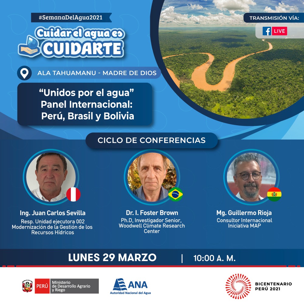 ANAPeru's tweet photo. 🔴#PanelInternacional: 𝗣erú, 𝗕rasil y 𝗕olivia |“Unidos por el agua".
"La gestión del agua en cuencas transfronterizas es una responsabilidad compartida".
🗓Lunes 29 de marzo
⏰ 10:00 a.m.
📍Vía FB Live de la ANA
📌Realiza tu registro 👉https://t.co/qlBCwcs9rs https://t.co/L1FCA5CjQL