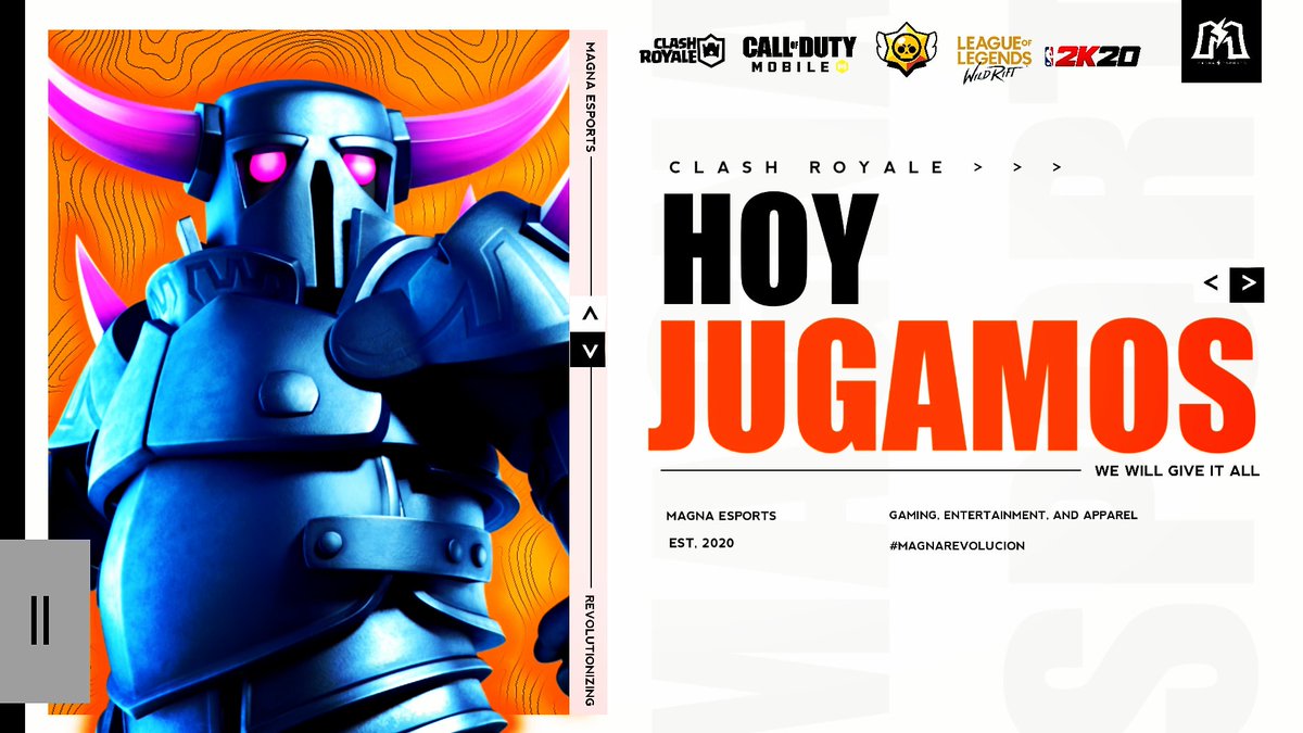 MAGNA ESPORTS (@magnaesport) on Twitter photo #ClashRoyale | ¡Matchday!
Partido importante que tenemos el día de hoy.
Nuestros chicos irán con todo por esa victoria y así seguir sumando puntos en esta gran competencia.
🏆 @RoyalLeague__CR (J.7)
🆚 <a href="/VatraGaming/">VatraGaming</a>
⏰ 23:00 🇪🇦 | 16:00 🇲🇽
#LetsgoMGNⓂ️ #ClashRoyale | ¡Matchday!
Partido importante que tenemos el día de hoy.
Nuestros chicos irán con todo por esa victoria y así seguir sumando puntos en esta gran competencia.
🏆 @RoyalLeague__CR (J.7)
🆚 <a href="/VatraGaming/">VatraGaming</a>
⏰ 23:00 🇪🇦 | 16:00 🇲🇽
#LetsgoMGNⓂ️