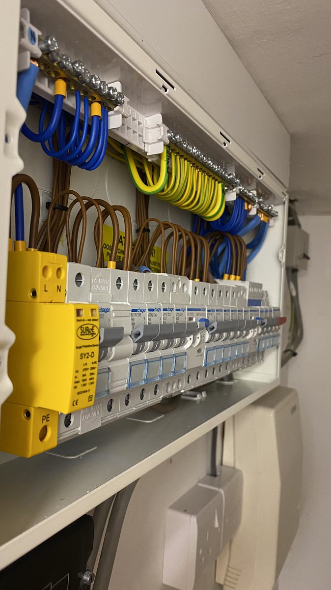 jamesdowrick96's tweet photo. Nice to get out on the tools and do a consumer unit change today! 😎⚡️ Back to the office tomorrow, leaving the super team to work their magic on our latest projects! 🗂📊😴 #TopTeam #ProperSparks https://t.co/kvhfFnHL5a