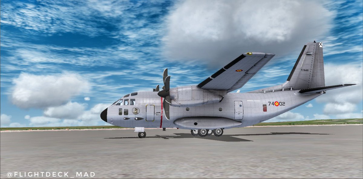 Nuevo repaint finalizado, esta vez ha sido la textura del 744 escuadrón del EA. Este avión simulará las operaciones de enseñanza del GRUEMAv dentro de la @fuerzaeraEAV ya que no existe un CASA 235 para FSX/P3D. 

Aeronave de la Escuela de Transporte Aéreo Militar. 

@IVAOES 

🇪🇸