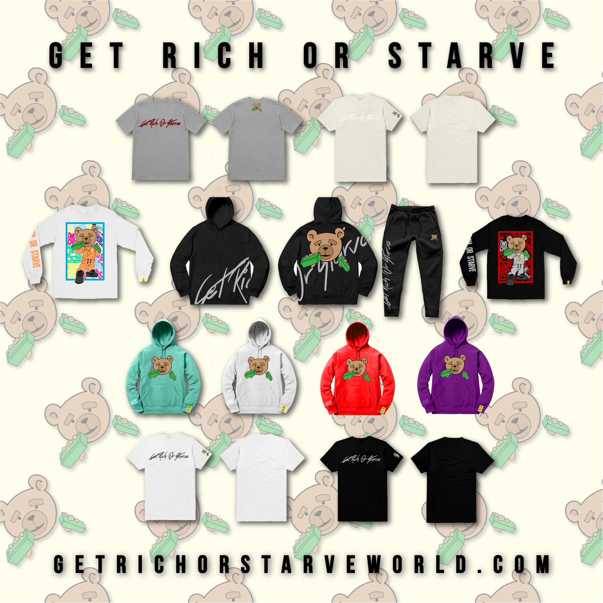 get_starve's tweet photo. 04/00/2021 🧸🔜🔜 let’s start SPRING OFF RITE #getrichorstarve #2choices https://t.co/rddbuFSvNj