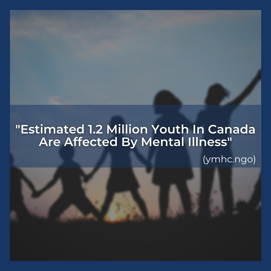 Around 1.2 million youth are impacted by mental illness and  only less than 20% will receive appropriate treatment. By 25, around 20% of Canadians will have developed a mental illness. (ymhc.ngo) 

credit: ymhc.ngo 
#mentalhealth 
<a href="/YMHCanada/">Youth Mental Health Canada</a>