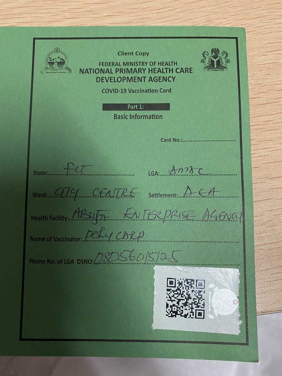 @NphcdaNG @NCDCgov @Chikwe_I @NTANewsNow @thecableng @WHONigeria @LSMOH @4eyedmonk @Fmohnigeria @FMoCDENigeria @PTFCOVID19 Today we were Privileged to be vaccinated with the COVID-19 Vaccine which is safe and effective. @MaryamWagani #COVID19Vaccine  #AstraZeneca @Alhamdhulillaah