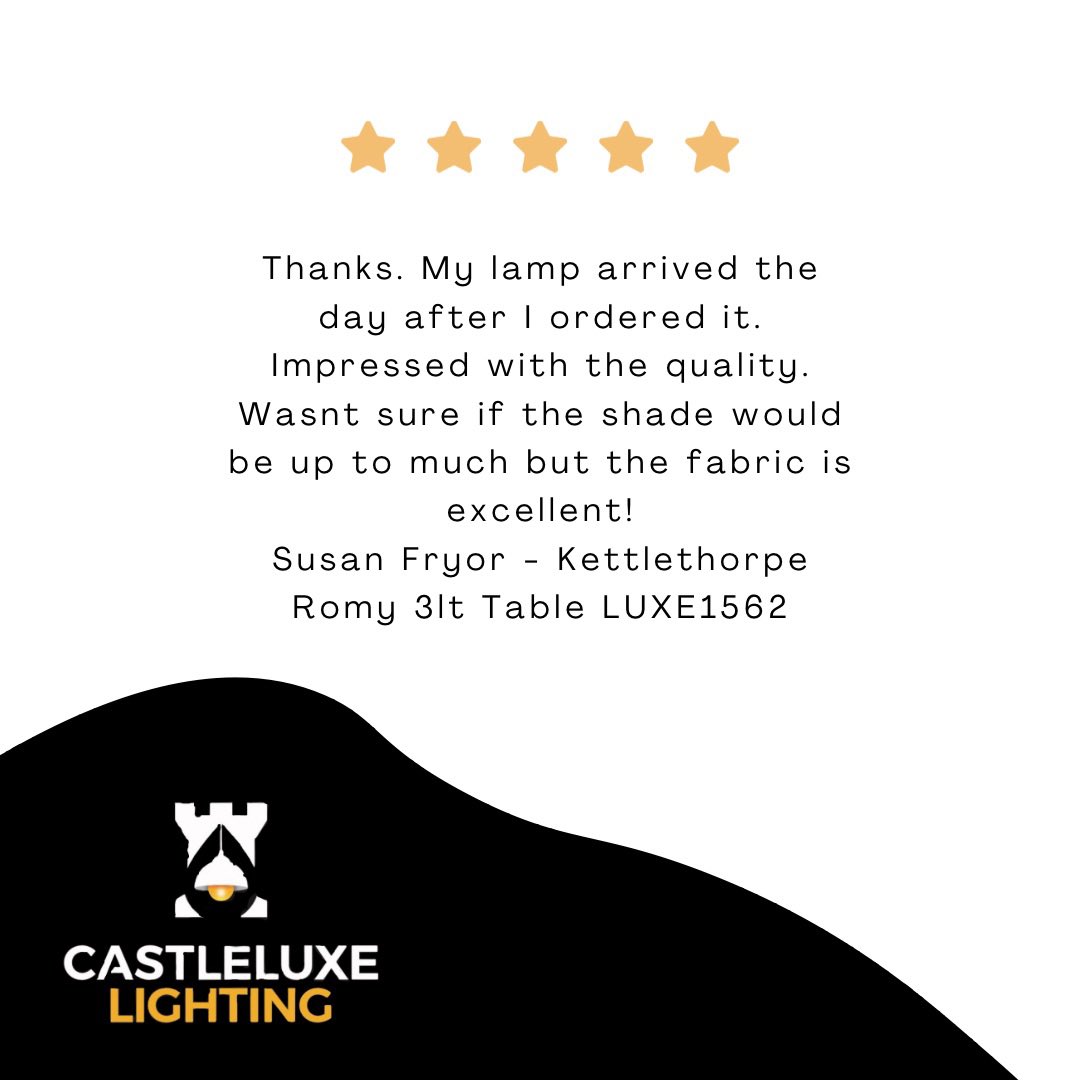 REVIEWS ⭐️⭐️⭐️⭐️⭐️ CastleLuxe lighting, high quality lighting, great value & exceptional service. From classic and contemporary styles to lighting essentials & statement pieces. Check just a couple of our recent customer reviews ✅ #lighting #reviews