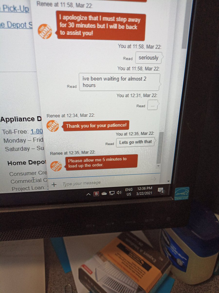 CCherwen's tweet photo. Wow, customer service sure has gotten shaky eh @HomeDepotCanada #badexperiences #oof #cancelorder https://t.co/bzlmjfetM8