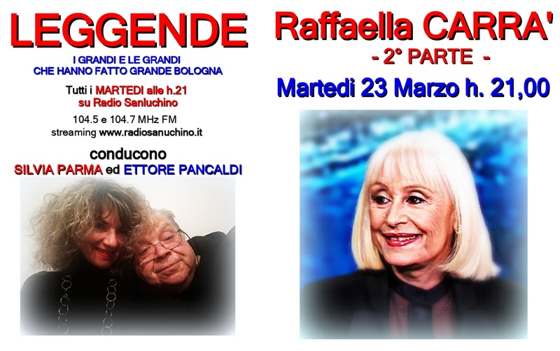 silviaparma's tweet photo. La puntata #21 di LEGGENDE conclude la storia di Raffaella Carrà, protagonista di domani del programma dedicato ai Grandi ed alle Grandi che hanno fatto Grande Bologna https://t.co/vsWCRWvwuH