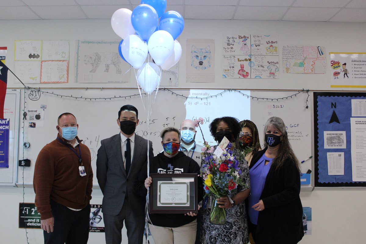 NFHS_TrueNorth's tweet photo. A huge congrats goes out to our 2020-21 NF Teacher of the Year, @NFSoftball Coach and Algebra I teacher, Kelsie Garner! Coach Garner, thank you for your constant support and commitment to our Falcons! You are the epitome of #trueNorth #excellence in your role as an educator! https://t.co/ESVCKtazb0