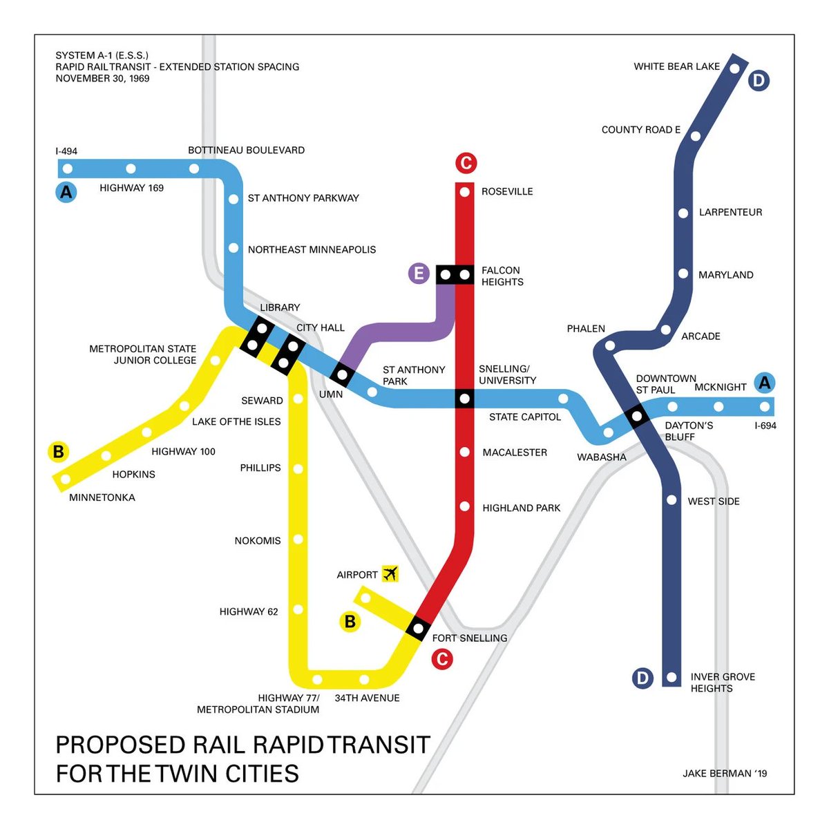 ladydreamspeed's tweet photo. feel like we don't talk enough about the proposed MSP subway system from the 60s #Minnesota #TwinCities #MSP #TransitTwitter #GreatSociety #SubwayMaps #MillCity #MLPS https://t.co/B08IG5wr2f