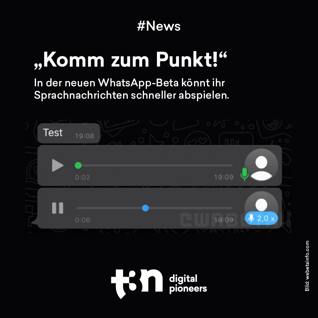 Wer kennt sie nicht? 😅 Schreibfaule Menschen die lieber ellenlange Sprachnachrichten aufnehmen, statt runterzutippen was Sache ist. Die neue WhatsApp-Beta könnte das Anhören beschleunigen: t3n.me/3r9YFr3