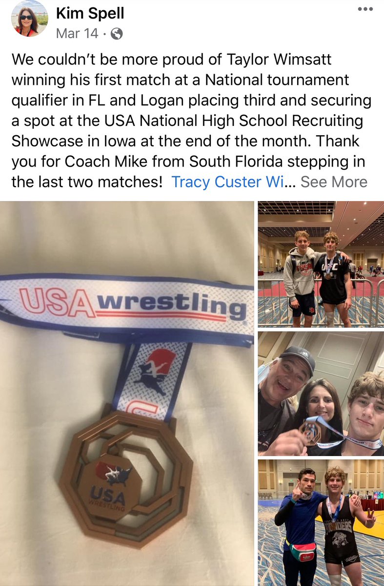 Kimberly_Spell's tweet photo. Gearing up for USA Wrestling High School National Championship March 25-27 in Iowa @baeagles @pcmenswrestle https://t.co/UrtyY8K5K6