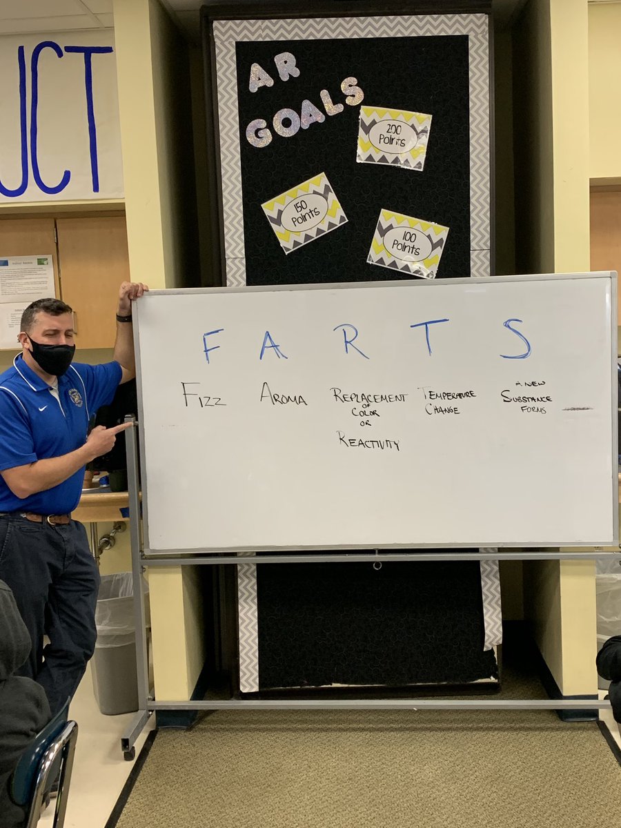 MrHallReed's tweet photo. I think I made the components of a chemical change relatable and memorable today. Your thoughts? https://t.co/z5NpTJeHIc