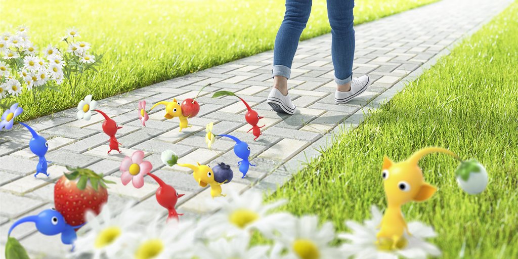 NianticSpatial's tweet photo. We're overjoyed to make new memories with our partners at @Nintendo and YOU! 🌱  Imagine exploring the world through the wonder of AR and alongside all of your pals - including your new #Pikmin friends! Learn more about our partnership here: https://t.co/TiQ10S8kMR https://t.co/YUpp4P33NA