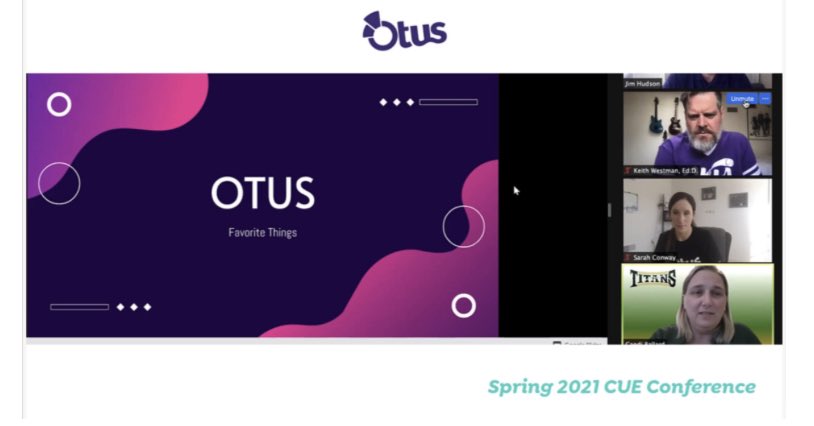 ballardcandi's tweet photo. Had a great time in the OTUS booth sharing how I use OTUS in my classroom today! #WeAreCUE #CUE21  #SpringCUE  #edtech #HUSDpremier @OtusK12 @KeithWestman @DodgerBlues1988 @Tahquitz_Titans @HemetUnified https://t.co/V2XWKqpaWs
