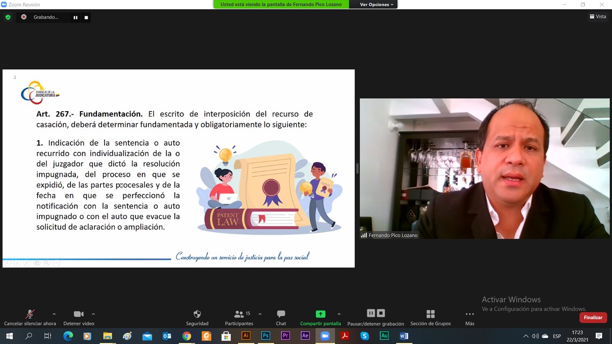 ManabiCJ's tweet photo. .@ManabiCJ 🔵 Esta capacitación se desarrolló de manera telemática 🖥️ y estuvo a cargo del juez, #FernandoPico, quien dio a conocer a los abogados de #Montecristi, cómo analizar, interponer y motivar el recurso de casación, según el #COGEP 📚 https://t.co/wcfzRcEWhB
