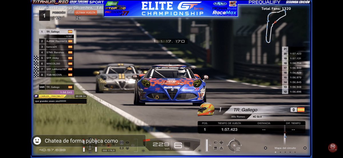 TitaniumRedTeam's tweet image. Madre mía gallego que bueno que viniste  arriba @TRVirtualRacing  gran chelem del piloto de Tr en su primera carrera  de @EliteGTSeries  edición 2021