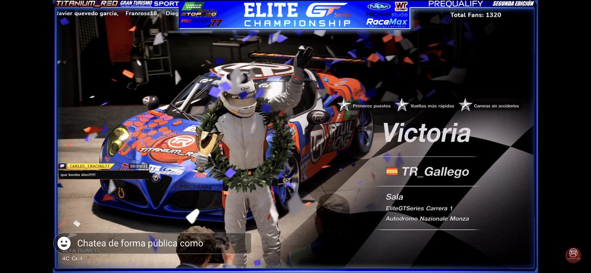 TitaniumRedTeam's tweet image. Madre mía gallego que bueno que viniste  arriba @TRVirtualRacing  gran chelem del piloto de Tr en su primera carrera  de @EliteGTSeries  edición 2021