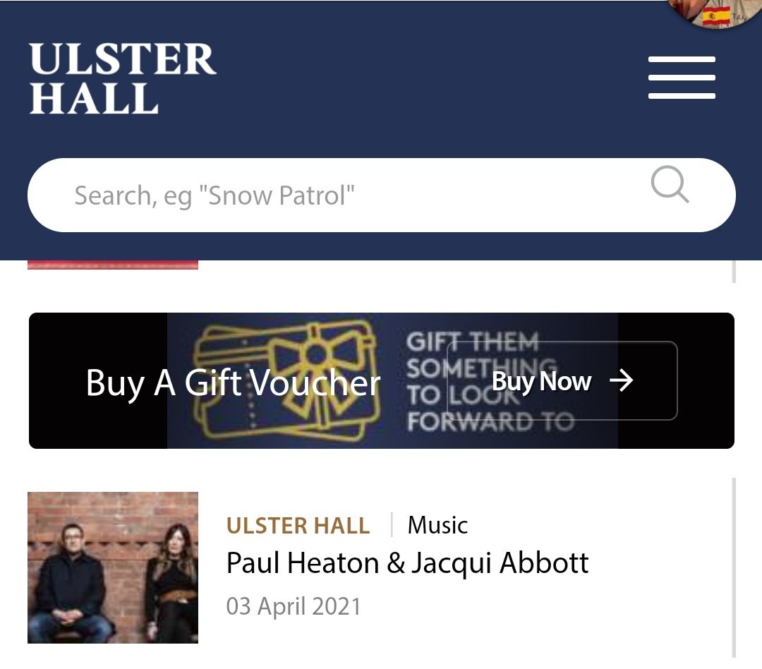 LauraMcA5's tweet photo. Anyone any idea when @UlsterHall is going to reschedule this event? Its obviously not going ahead with restrictions still ongoing for the foreseeable 😏

@PaulHeatonSolo https://t.co/35yHVoPKkH