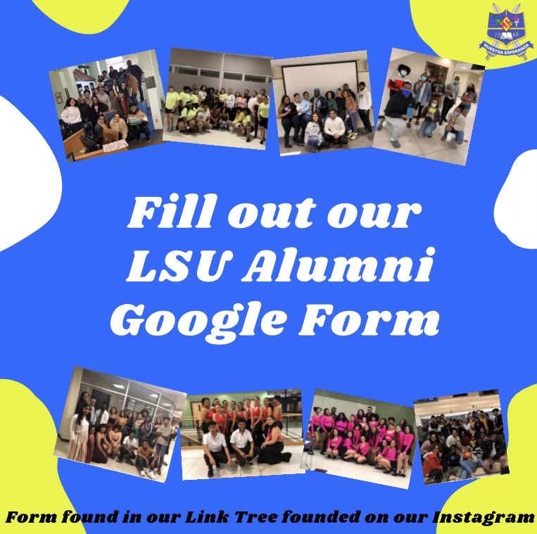 LSU_OSU's tweet image. As LSU continues to grow in success, we would like to keep in touch with alumni. To keep in contact we would like to send updates about events or any news. Click the link below to fill out an alumni survey to keep in conact with any LSU news 💛

docs.google.com/forms/d/e/1FAI…