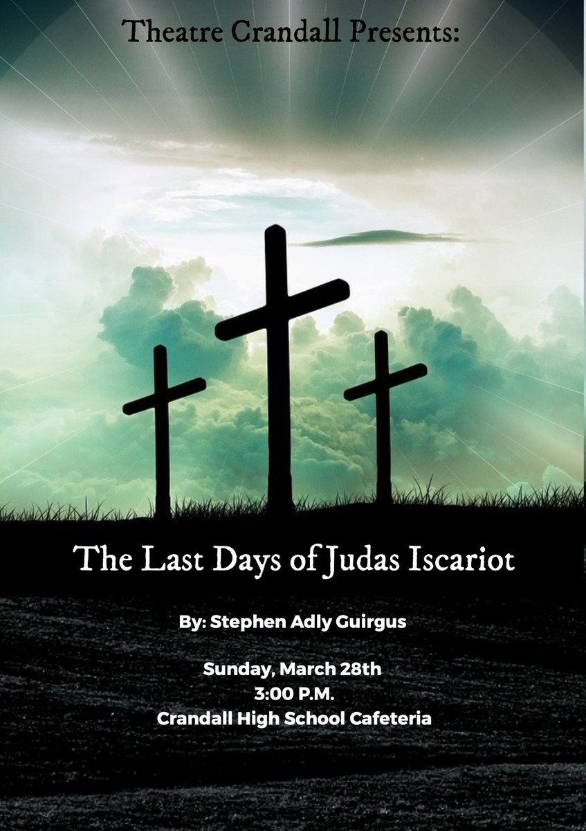 CrandallTheatre's tweet photo. Join this Sunday 3/28 @ 3:00 p.m. as we share this story of forgiveness. Seating is limited. https://t.co/FhQ6likCUm https://t.co/fj3kvirEgf