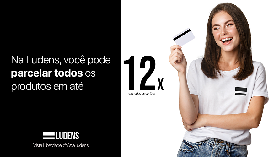 Você sabia que pode parcelar todos os produtos em até 12x na Ludens? Acesse o site agora e aproveite!