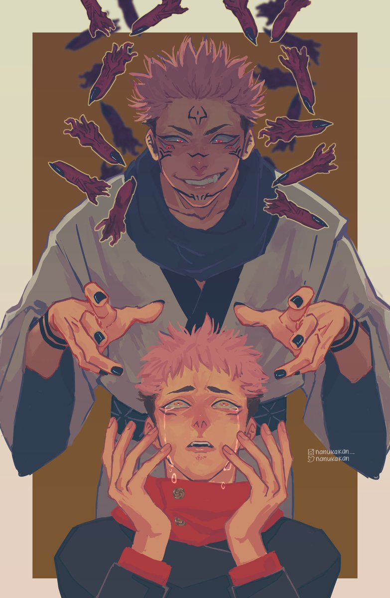 nanukakan's tweet photo. I had this idea for a while... Sorry Yuuji😭
#JujutsuKaisen #itadori https://t.co/2rJbzTQk7F