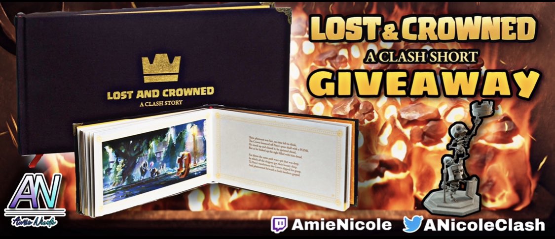 ANicoleClash's tweet photo. EXCLUSIVE Lost and Crowned book giveaway!!! You have the chance for 3 entries total!

#1. Like, share, and Tag two friends on this post
#2. Enter by liking the post on my discord server https://t.co/23UIWficnB
#3. Enter live on stream Thursday when we draw the winner! https://t.co/Kcpd8zXhyv