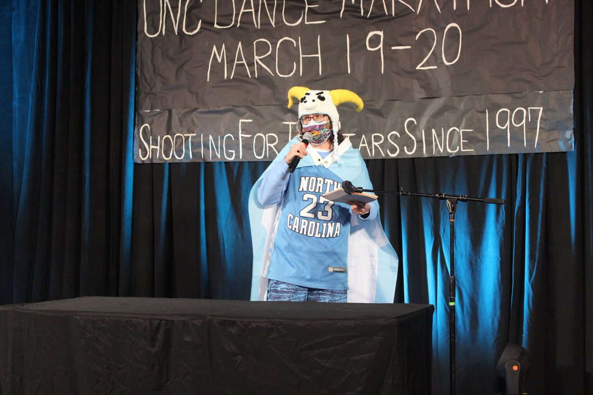 UNC's tweet photo. This past weekend, @carolinaftk raised over $153,000 at its #UNC Dance Marathon. The student-run event benefits the patients, families and staff of @uncchildrens 💙 https://t.co/yjgr4LUTvb