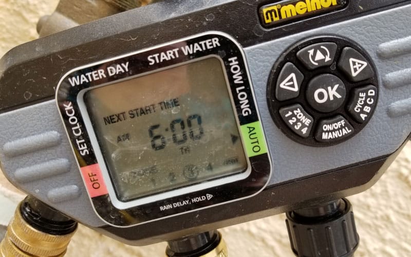 GardenJunkie1's tweet image. The digital screen on this water timer enables you to set four different watering zones. bit.ly/2vu9aea #gpreview #melnorwateringtimer #productreview #irrigation #technology