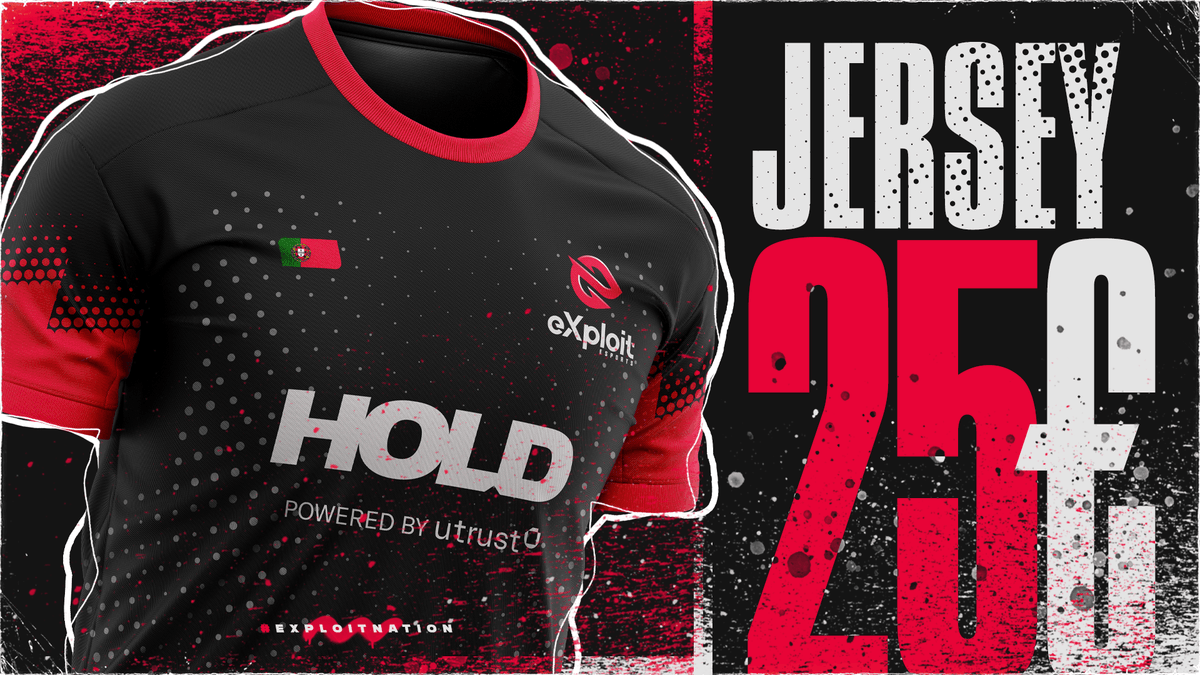 A nossa jersey sofreu um update! Com a inclusão da <a href="/HoldHQ/">Hold</a> fica mais bonita, não acham #eXploitNation? 😍

Para mais informação, não hesitem em enviar MP! 📨