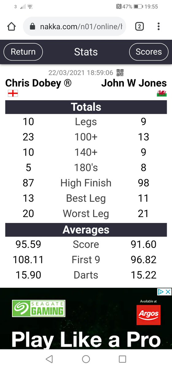 Nice game against @Dobey10 in the covid winter series just missed out 10-9 what a top man Chris is