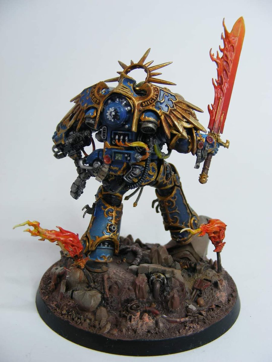DublinGuild's tweet photo. Fantastic Roboute Guilliman here from one of our younger club members, Glen Jr. #warhammer40k #warhammercommunity #gamesworkshop #paintingwarhammer #adeptusastartes #imperium #spacemarines #ultramarines #primarch #robouteguilliman 3/4 https://t.co/jb6ITyyWhx