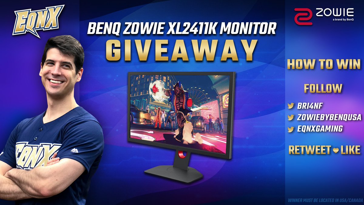 Bri4nF's tweet photo. Just realized you've been playing fighting games on a laggy tv this whole time? Having a good monitor is important to be able to react and play properly. Now you can start whiff punishing with this ZOWIE XL2411k giveaway, which will help all console/pc gamers step up and compete. https://t.co/vQFDyFS1hy
