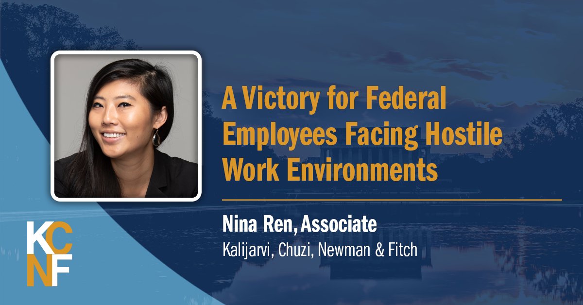 KCNFDC's tweet photo. .@ninarenesq wins a victory for a federal employee who worked for years in a hostile work environment. #emplaw #workers #federalemployment
https://t.co/6UZGWrLOFZ https://t.co/w2zidurbpr