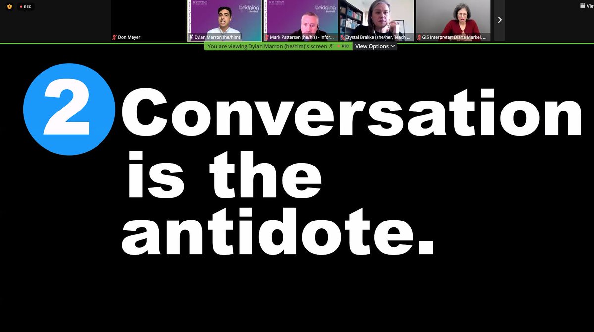 'Conversations with People Who Hate Me' podcaster @DylanMarron keynotes #IOA2021 Annual Conference Day 1 w/his rules to counter hate + build understanding on social media: Conversation–not debate–is the antidote, where there are ‘no points to accrue or enemies to slay.’ #ombuds