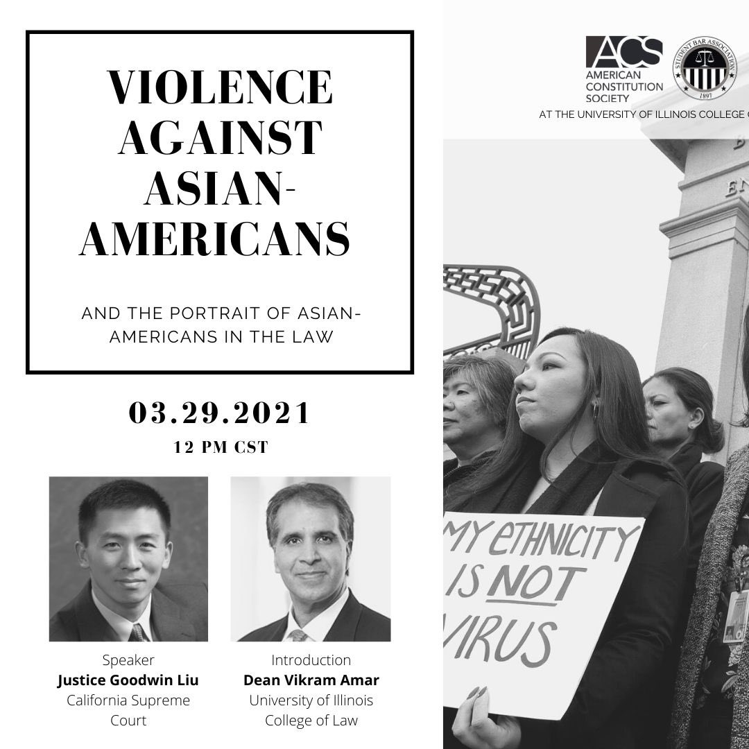 ACS_UB's tweet photo. 🌟 NEXT WEEK Monday, 3/29 @ 12 pm CST 🌟

UB ACS is excited to co-sponsor an event addressing the recent rise in violence against #AAPI communities and depiction of Asians in the law. 

Join us, our host, @ACS_IllinoisLaw, and co-sponsoring ACS chapters for this vital discussion! https://t.co/oVhChTavDa