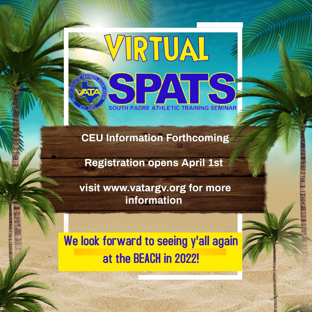 RGVATA's tweet photo. 👀😆 #SPATS2021 #virtualevent @VATA_SPATS @SWATAD6 @NATA1950 @TexasSSAT @ATCanonymous https://t.co/AhDLi2ebsb