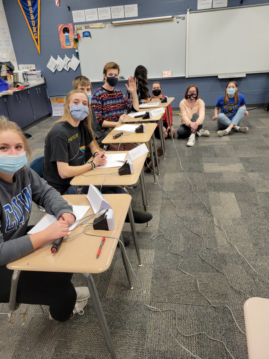 JohnsburgHSMath's tweet photo. The @JHSSkyhawks scholastic bowl team is ready to take on the JHS staff. https://t.co/Vghl2wGDRa