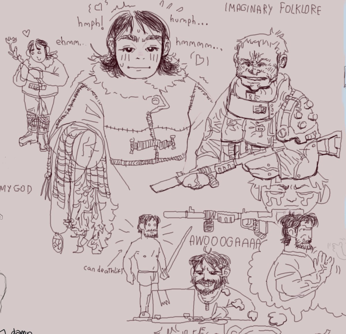Doodlerinos from yesterday's Drawpile session, was fun made cool stuff would do it again