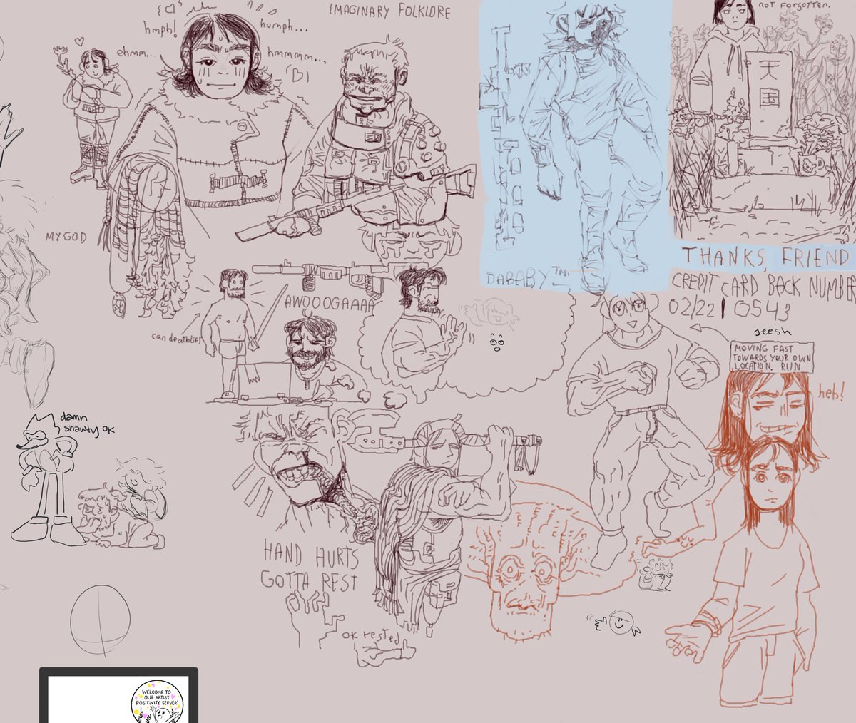 Doodlerinos from yesterday's Drawpile session, was fun made cool stuff would do it again 