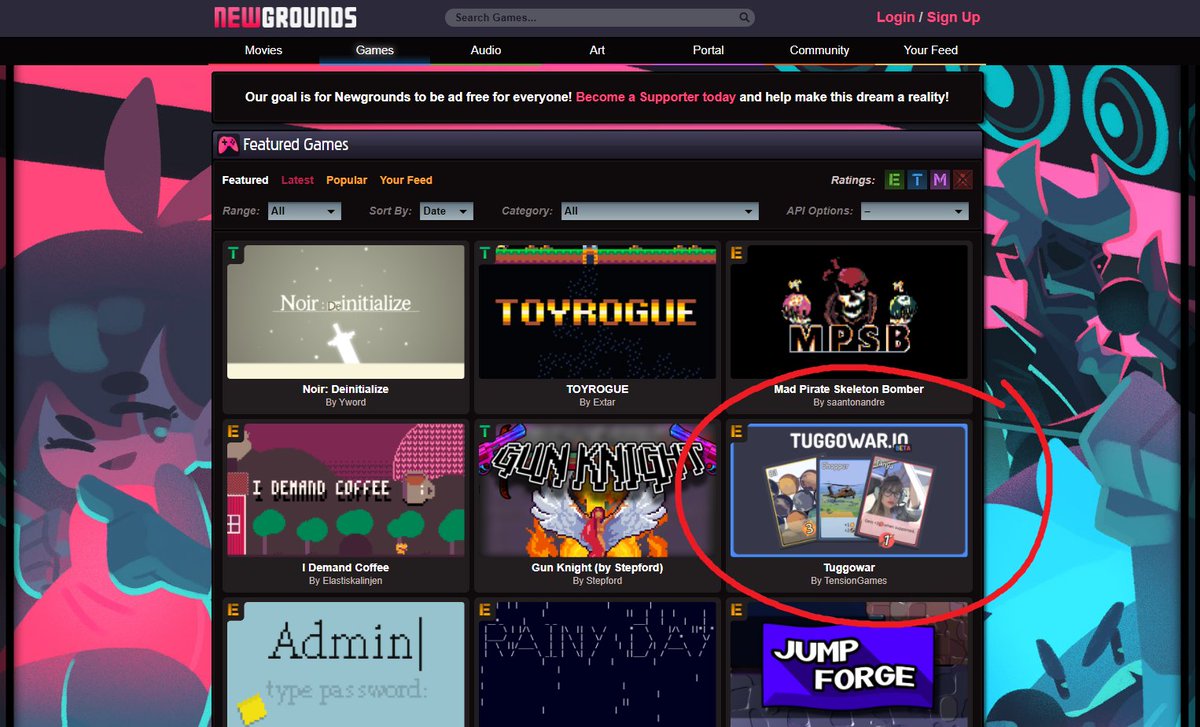pillar_sound's tweet photo. Two of us, @arunasmastwijk and @VijayWeijden, are working on music, sound design and voice casting / mixing on an awesome strategy card game called Tuggowar, which got featured on Newground's front page! You can play this game at https://t.co/UTpQvebGYu

https://t.co/bKygD99W96 https://t.co/Xd1cob6jsl
