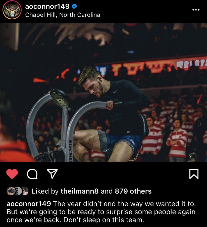 One year ago, @aoconnor149 posted this on his Instagram. 

#GoHeels 🐏