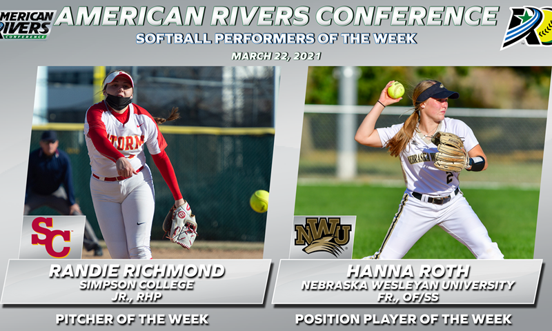 AmerRiversConf's tweet photo. .@NWU_SOFTBALL's Roth, @SCStormSoftball's Richmond Earn @AmerRiversConf Softball Players of the Week Recognition. #rollriversSB

📰https://t.co/oNOfHcIuqz https://t.co/w5DMMSHby9