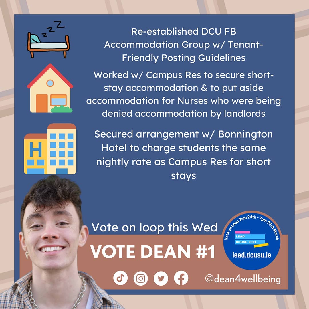 dean4wellbeing's tweet photo. ⭐ What Can I Offer You ⭐

What does a #1 Vote for Dean for Wellbeing this Wednesday on Loop in the SU Module get you? All of my experience! 

Check out everything I've done in DCU since 1st year ✨ https://t.co/KhyBLQbyrA