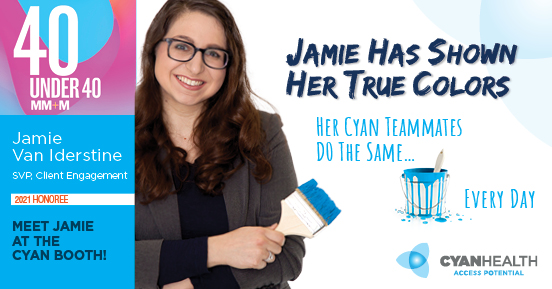 MMMnews's tweet photo. Congratulations to Jamie for mastering the art of achievement. We hope you’ll join us (virtually) in celebrating her success at the big event on March 25th. And, check out the @CyanHealth booth at the virtual exhibit hall! https://t.co/kZemZ3YvON https://t.co/xuYpJrKKY5