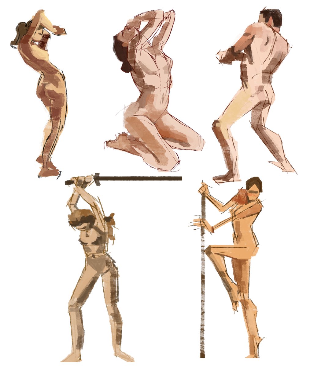 NinaKuusistoArt's tweet photo. been doing a bunch of figure drawing because of the kimodameshi server on discord and I thought I might as well upload them here. Here's the first batch. https://t.co/4YJGJOp3MO