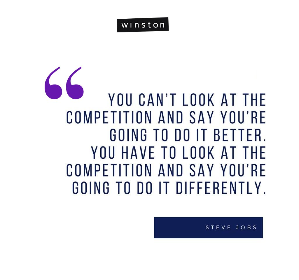 Winston_Privacy's tweet photo. "You can't look at the competition and say you're going to do it better. You have to look at the competition and say you're going to do it differently."
#MondayMotivation #stevejobs #winstonprivacy https://t.co/ZVxFrsjRp7