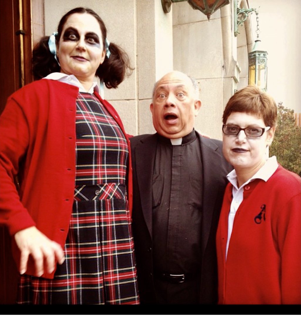 brian_blomquist's tweet photo. St. Ann’s Halloween with Monsignor Mosley circa 2012. Eternal rest grant unto him, Lord, and let perpetual light shine upon him. https://t.co/Hrnv22RBIA